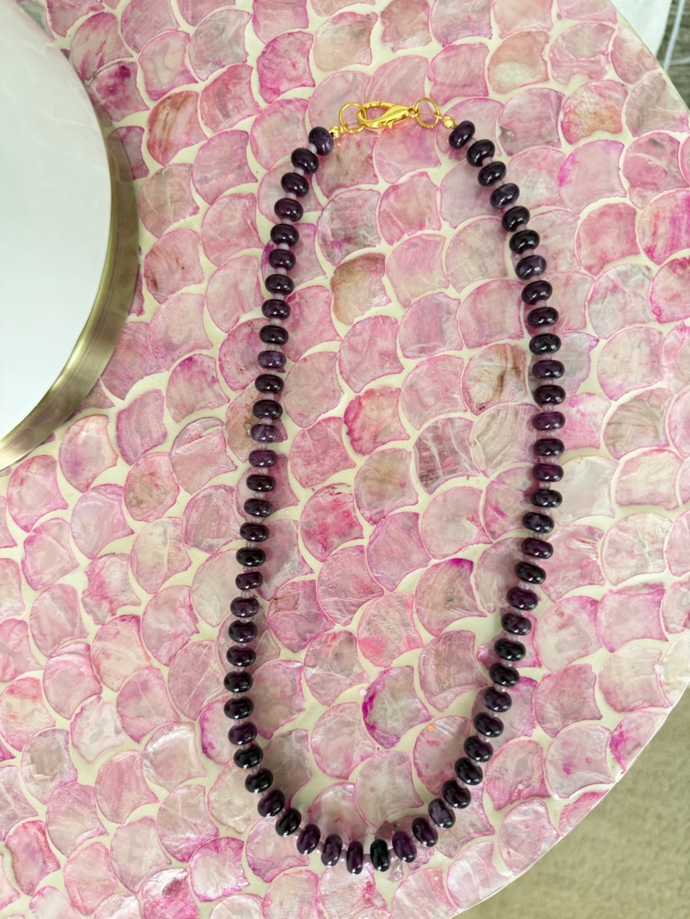 Handmade Purple Beaded Necklace - Women Jewelry